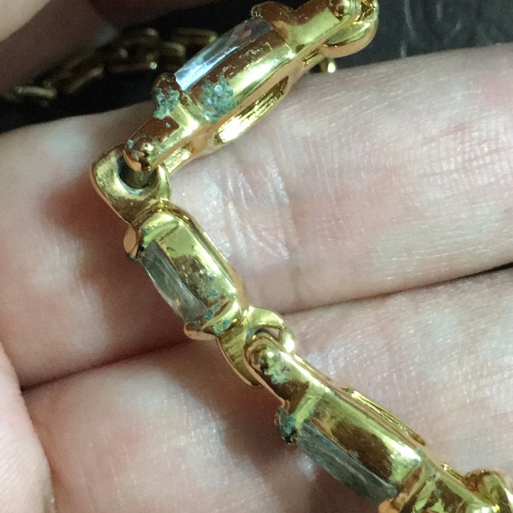 🖤Vtg💕Swarovski Gold necklace - Picture 9 of 14